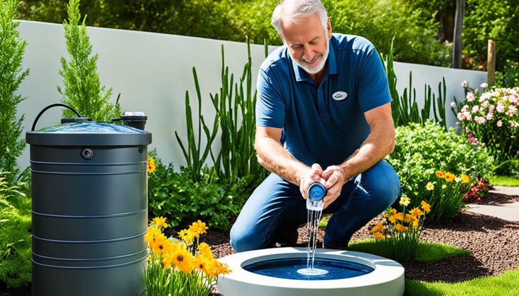 Solarbrunnen Wasserstand kontrollieren