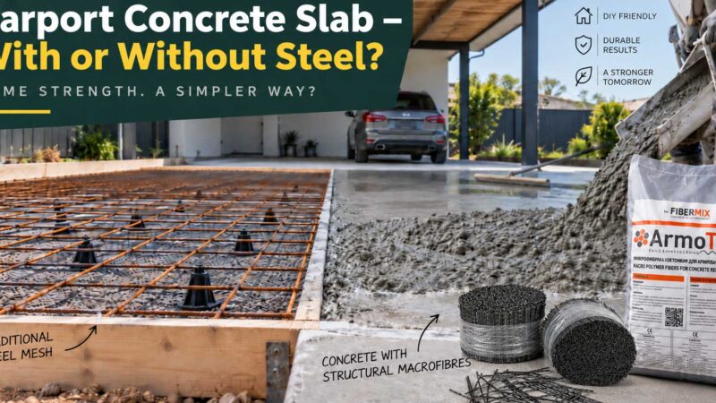 Carport-Bodenplatte betonieren – braucht man eine Stahlbewehrung?